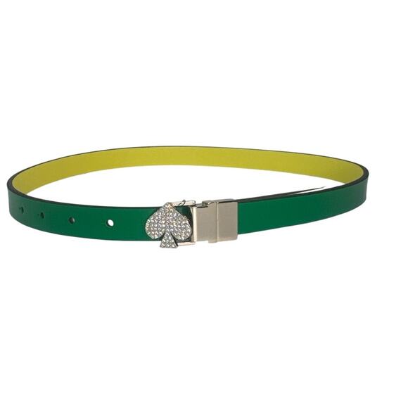 Kate Spade New York pavé spade reversible leather belt XL main image 5